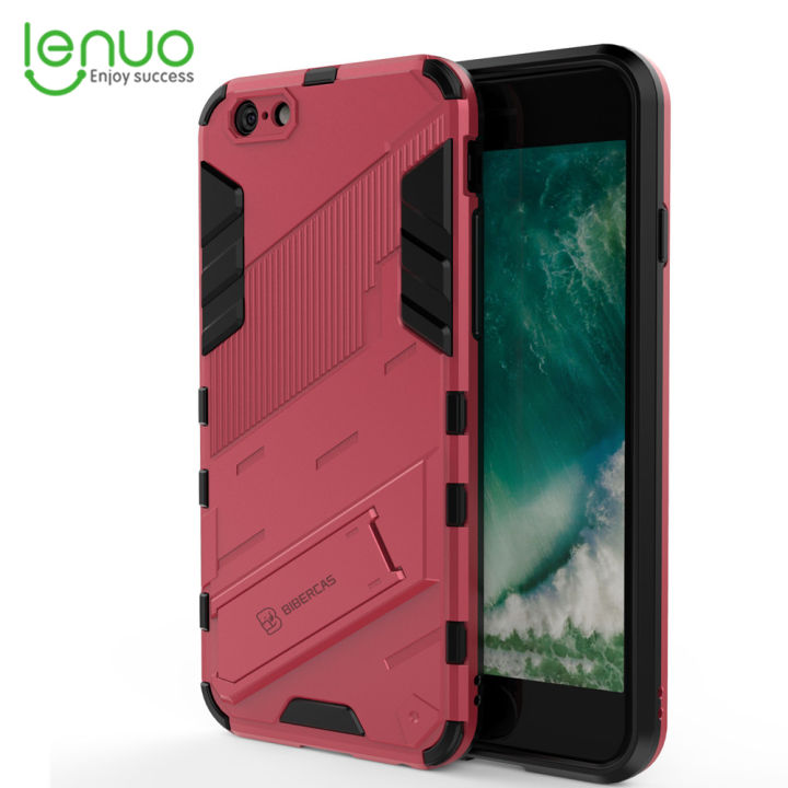 Lenuo Punk-Casing For iphone 6 / 6s Back Cover Eight-Color Anti-Fall And Anti-Slip Phone Bracket Lens Protection Cover Lovers Case