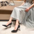 Pointed Toe Main New Bridal Crystal Xiuhe Women's Single Shoes High Heels Wedding Shoes Stiletto Heel Evening Dress 2024 Year. 