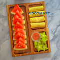 Serving Platter/ Divided Serving Platter/ Snack, Appetizer plates handmade from Nadun wood / Baby food organizer /Solid wood rectangular dessert tray with sub-grid / Home Kitchen Gifts.. 