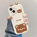 Phone Case For OPPO A58 4G A79 A18 A38 A9 A5 2020 A94 5G F17 F19 F11 F9 Reno 4 5 6 7 Pro Back Cover Casing 3D Cartoon Couple Cute Bear Frog Eyes Cat Ears Silicone Soft Shockproof Anti-falling Fashion Trendy Wavy Edge. 