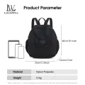 LouisWill Women’s Backpack Shoulders Bag Waterproof Nylon Bag Large Capacity Backpack Round Bag Laptop Backpack Casual Zipper Packs Multiple Pockets For Girls Teens Women’ Fashion. 