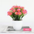 Outdoor New Small Chrysanthemum Tree In Pot Home Decor Bonsai Artificial Flowers Artificial Faux Plants Plastic Fake Plants. 