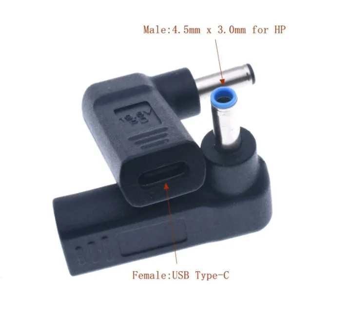 BUSB%203.1%20Type%20C%20USB-C%20to%20Rectangle%20DC%20Plug%205.5mm%204.0mm%207.4mm%20Adapter%20PD%2090%20Degree%20Angled%20for%20Laptop%20Tablet%20-%20Image%203