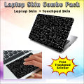 Mathamatics Science Laptop Skin Protector Sticker Combo Pack(For 15.6 inch Laptops) With High Quality Matte Laminate Hp Asus Dell Lenovo MSI Free Trackpad Sticker. 