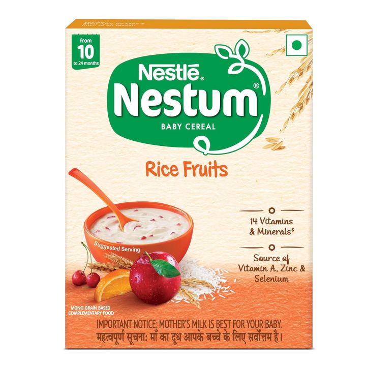 Nestle Nestum Baby Cereal - Rice Fruits (From 10 to 24 months) - Bag-in-Box Pack, 300g FROM INDIA SAB