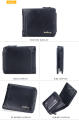 Baellerry Men's Wallet Pu Leather Anti-theft Wallet 3 Fold 15 Cards RFID Short Purse Wallets for Men Fashionable Business. 