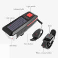 Solar / USB Charging Bike Light Bicycle Bell Horn Lamp Bike Flashlight Bike Front Light USB / Solar-Powered Recharge-able Waterproof Cycling Headlight with3 Lighting Modes 5 Sounds. 