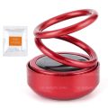 Solar Power Rotatable Red Colour Aroma Air Freshener Perfume Car Dashboard Ornament. 