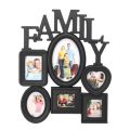 Wall Set Gift For Family Photo Frame with Clock. 