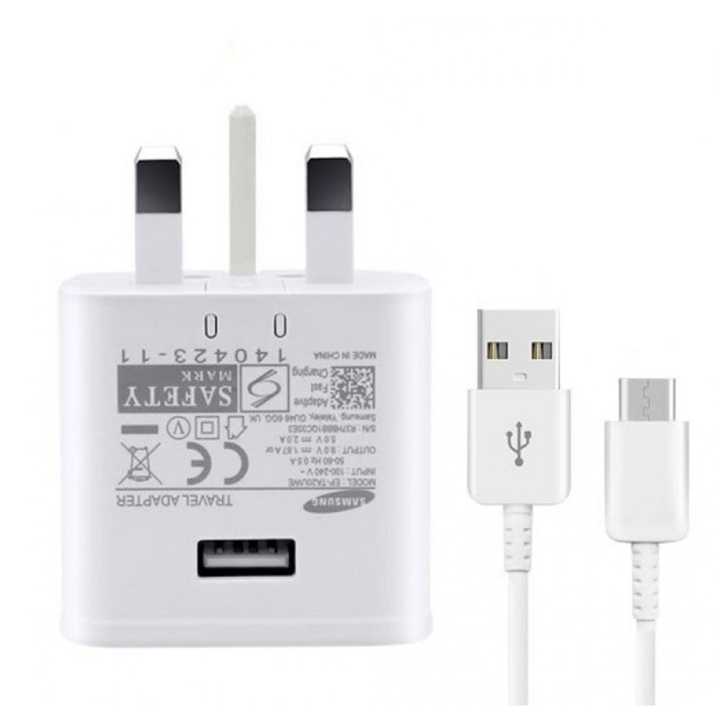Travel 3 Pin Charger Fast Charger 3 Pin Travel Adapter With Micro USB Charging Cable