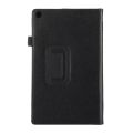 （COD)For Amazon Kindle Fire HD8 (2017) Litchi Texture Horizontal Flip Leather Case with Holder. 
