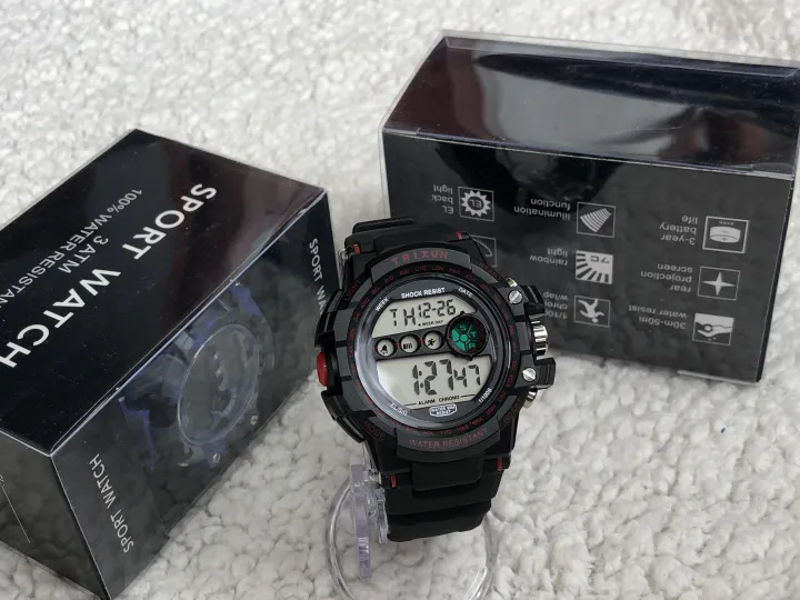 TAIXUN%20Unisex%20Fashional%20Military%20Water%20Resistant%20Digital%20LED%20Sports%20Black%20-%20Image%203