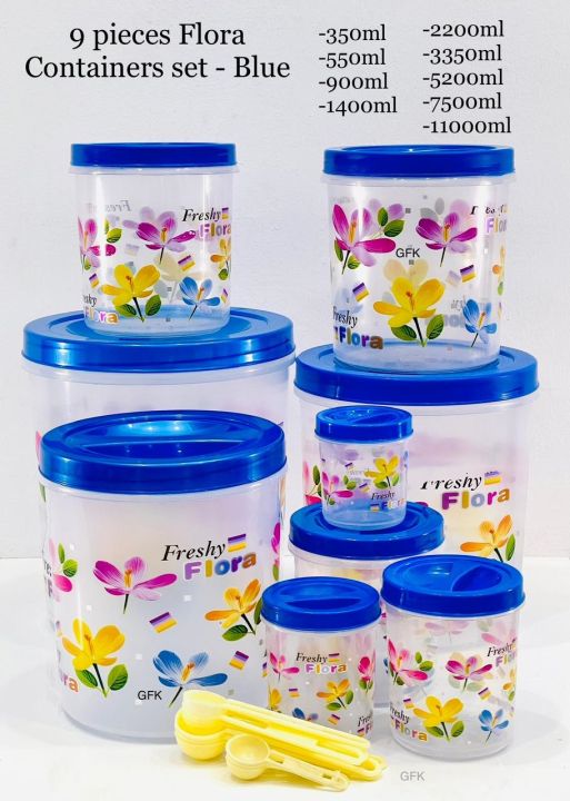 Flora container set 9 pcs