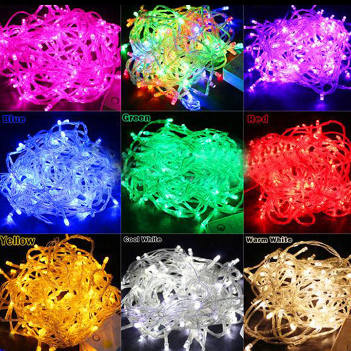 Christmas Vesak Lights 60 LED Light String 12 Feet Rice Bulb Set Jelly Bulb Set Wesak Bulb Set