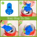 【HOT】 Easy Can Opener Manual Reusable Opener For Coke Beer Soda Drink Aluminum Beverage Can Top Ring Opener Tool Camping Random Color. 