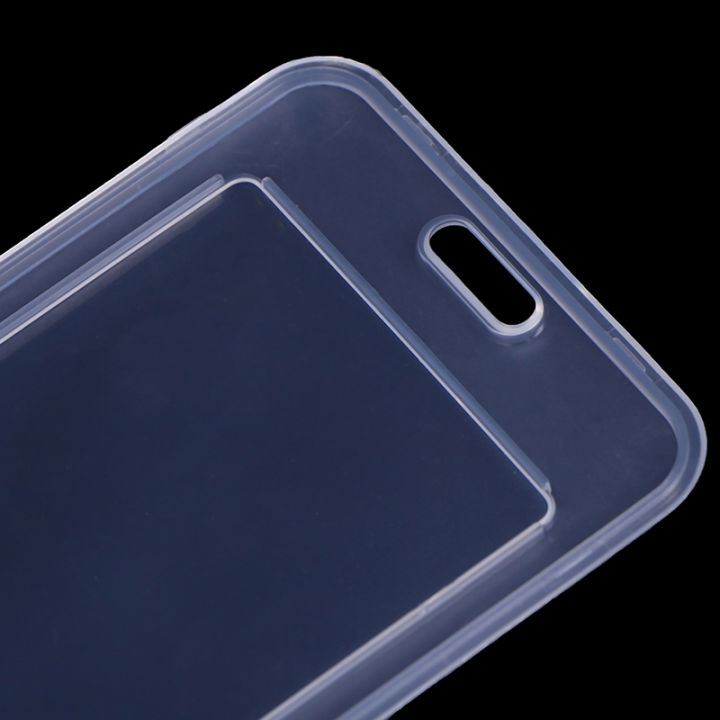 2pcs%20Simple%20Transparent%20Plastic%20Name%20Card%20Cover%20Bank%20Card%20Holder%20-%20Image%203