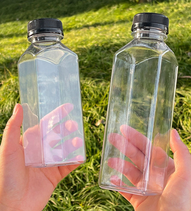 Eco-friendly%20100ml%20250ml%20350ml%20500ml%20Square%20Transparent%20PET%20Juice%20Plastic%20Drink%20Bottle%20with%20Lid%20-%20Image%203