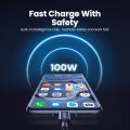 UGREEN 6A 100W Aluminum shell Nylon Type C Fast Charger USB Cable for Huawei P40/P40 Pro/P40 Pro+/ P30 Pro/P10/P10 Pro/P20//Mate 10/Mate 20 Pro /Mate 30/V10/V20 SuperCharge USB C Cable. 