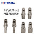 6pcs 1/4" Fine Quick Coupler Adapter - (Plugs - PH, PM, PF). 