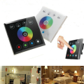 DC12V-24V RGB / RGBW Wall Mounted Touch Panel Controller Glass Panel Dimmer Switch Controller for LED Strips Lamp White. 