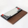 One-Hand Walnut Keyboard Wrist Rest For GK61 keys 87 104 with Anti-Slip Mat Pad For Mechanical Gaming. 