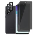 2 Privacy Screen Protector 2 Camera Lens Protector For Samsung Galaxy S21 FE 5G Anti Spy Private Protective Tempered Glass. 