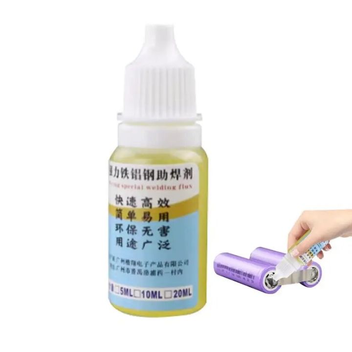 LibiSpecial solder paste Soldering Flux Liquid 0.33oz Aluminum Metal Electronics Copper Soldering Flux No Water Cleaning 18650 Battery Soldering Fluidhand tools