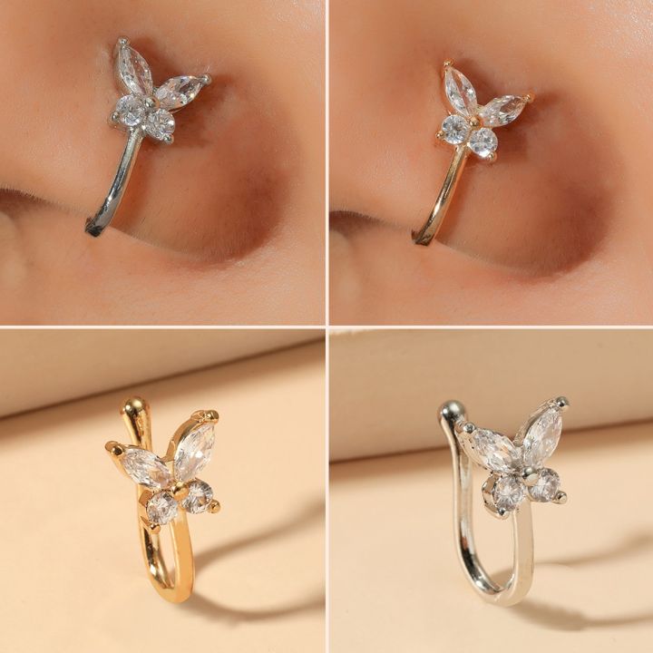 1%20Pcs%20butterfly%20Non%20Pierced%20Without%20Hole%20Nose%20Ring%20Clip%20On%20Nose%20Hoop%20Ring%20Piercings%20Ear%20Cuff%20Tragus%20Earrings%20Cartilage%20-%20Image%202