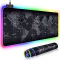 Glowing Cool RGB World Map Gaming Mousepad. 