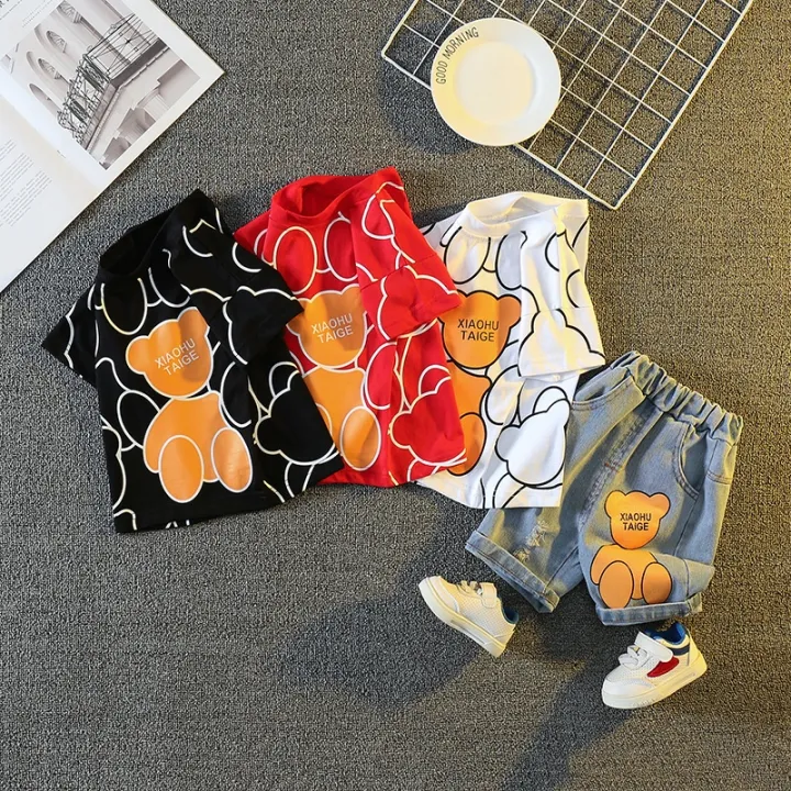 Kids%20Clothes%20Suit%20Summer%20Children%20Boy%20Girl%20T%20Shirt%20Shorts%20Full%20Bear%202Pcs/sets%20Baby%20Toddler%20Clothing%20Infant%20Sportswear%20-%20Image%205