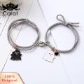 Carat Love Heart Magnet Suction Bracelet Ghost Pendant Couple Bracelet Halloween Jewelry Gift for Men Women. 