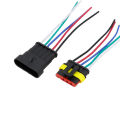 1 sets AMP 1P 2P 3P 4P 5P 6P Waterproof Electrical Auto Connector Male Female Plug with Wire Cable harness for Car Motorcycle. 