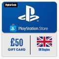 PSN Gift Card 50 GBP (Sony PlayStation) - UK Region. 