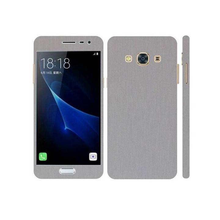 New style Samsung Galaxy J3 Pro Silver Brushed Metal texture Mobile Skin