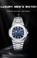 BAISHENG Luxury Watch For Men Waterproof Square Quartz Wrist Watch Luminous Stainless Steel Business Watch. 