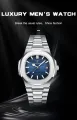 BAISHENG Luxury Watch For Men Waterproof Square Quartz Wrist Watch Luminous Stainless Steel Business Watch. 