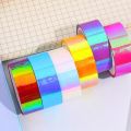 6Pcs Rainbow Colored Masking Tape Decorative Craft Waterproof Adhesive Iridescents DIY Tapes for Art DIY Supplies. 