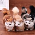 Birthday Gifts Kawaii Soft Fake Cat for Children Baby Toy Cat Model Simulation Cat Stuffed Kitten Plush Cat Toys. 