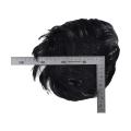 Handsome Invisible High quality Hair-Loss Nightclub Bar Wig For Young Men Balding High Hair Line Fluffy Straight Bangs Synthetic Hairpiece Male Natural Toupee Black Short Wig. 