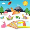 3D 54Pages Origami Cartoon Animal Book Kids Paper Art Baby Early Learning Education Baby Toys. 