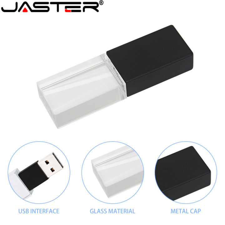 Topi Jaster JASTER Pen drive 128GB Crystal 3D Laser Engraving USB flash drives Rose ...