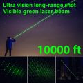 High Power Rechargeable Long Distance Military Grade Green Laser 303 Pointer Set Laser Pointer with Star Cap for Night Astronomy Outdoor Camping Hunting and Hiking Green and Red. 