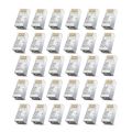 50/40/10pcs RJ45 Connector CAT6 CAT5e Modular Plug Network Gold Plated Ethernet End Network Plugs Cable Head PC Adapters. 