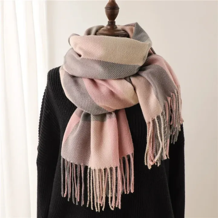 Luxury%20Plaid%20Scarf%20Winter%20Warm%20Cashmere%20Women%20Long%20Pashmina%20Foulard%20Female%20Scarves%20Lady%20Tassel%20Shawl%20Wraps%20Travel%20Poncho%20Blanket%20-%20Image%203