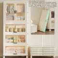 Kids Closet Effortless Assembly Stylish Storage Organizer Dustproof Baby Clothes Cabinet Multipurpose for Bedroom. 