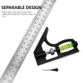 30cm Stainless Steel Angle Ruler Woodworking Measuring Tools Set Precise Aluminium Durable Adjustable Combination Spirit Level. 
