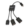 3 in1 Micro OTG USB Port Game Mouse Keyboard Adapter Cable For Android Tablets Black. 