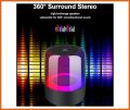 Bluetooth Speaker Kisonli LP-5S mini Bluetooth Speaker, Portable Wireless TWS -360 Degree Stereo Sound (3W)- 6 Modes RGB Light effect – AUX Audio Input/TF card/USB Playback – 800mAh Battery (3-5 hours) chargeable. 