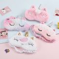 1PCS New 3D Unicorn Eye Mask Cartoon Sleeping Mask Plush Eye Shade Cover Eyeshade Suitable for Travel Home Party Gifts. 