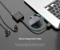ORICO Sound Card External USB Interface 3.5mm Stereo Microphone Audio Volume Adjustment Free Drive Adapter for Laptop PS4 Headse. 